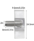 Clear Plastic Cabinet Shelf Pins For Removable Glass Panels And Wood Shelves Heavy Duty And Easy To Install detailed dimensions