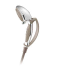 Multi-Function Handheld Showerhead With Non-Positive Pause Control, Chrome Finish, Wall Mounted, 7-Foot Hose, Soft Grip Handle