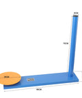 Heavy Duty Manual Stretch Film Dispenser Portable Wrap Tool For Quick Pallet Packaging And Warehouse Shipping Tasks You Can Knock Out In No Time Flat Today, blue dispenser with round base.