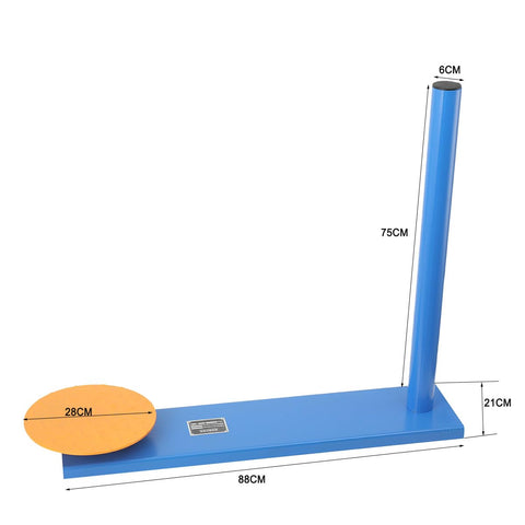 Heavy Duty Manual Stretch Film Dispenser Portable Wrap Tool For Quick Pallet Packaging And Warehouse Shipping Tasks You Can Knock Out In No Time Flat Today, blue dispenser with round base.
