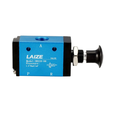 2 Position 3 Way Pneumatic Valve Hand Lever Operated Manual Control Push Pull Direct Acting Type G1/4 Aluminum Alloy Air Valve