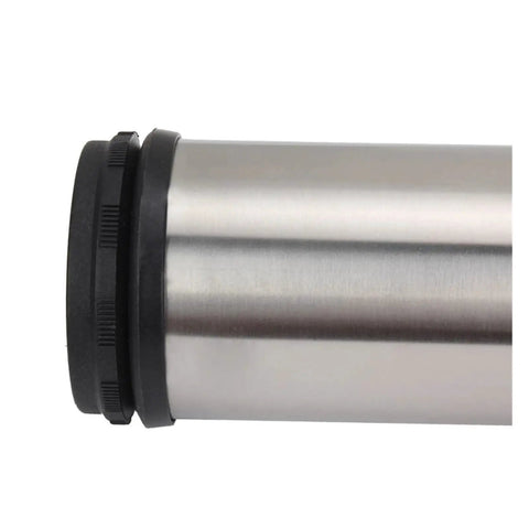 Close-up of Heavy Duty Adjustable Furniture Legs 4 Pack For Cabinets Sofas And Beds, Quiet Stable Feet, metal finish detail.