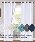 White Linen Sheer Curtains For Living Room Cozy Farmhouse Style Flax Linen Blend Light Filtering Privacy Drapes 52 Wide By 84 Long Set Of 2 Grommet Panels Pure White installed in living room window