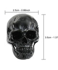 Badass Skull License Plate Screws And Motorcycle Plate Bolts Featuring Four Piece Black Fastener Set, 2.5cm by 3.5cm skull head bolt.