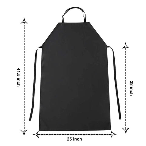 Heavy Duty Vinyl Waterproof Apron With Leak Proof Coating For Toughest Daily Grinds Chemical Resistant Rubber Bib For Lab Butcher And Dog Grooming No Sweat Cleanup Build No Pockets