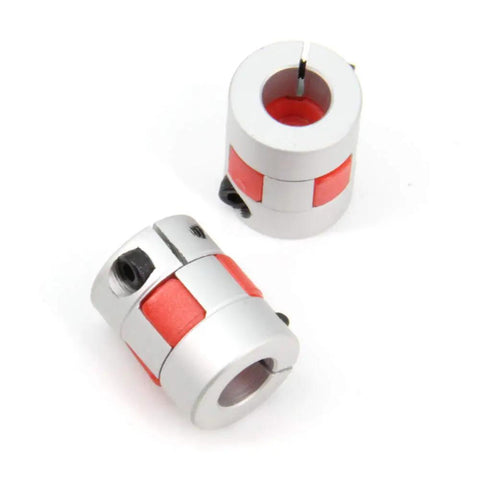 Aluminum Plum Shaped Flexible Shaft Coupling 10mm To 10mm Bore 20mm Diameter 25mm Length Built To Last For 3D Printers CNC Machines
