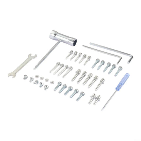 Heavy Duty Hex Key Set 40 Piece Sturdy Alloy Wrench Kit For Lawn Mower Chainsaw Repairs Portable Toolbox Storage Gear With All Sizes Included, 40-piece alloy hex key set with wrench and bits