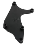 Badass Dual Alternator Bracket Kit For GM Vortec 4.8L 5.3L 6.0L 6.2L V8 Truck SUV CNC machined black aluminum bracket side view.