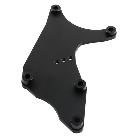 Badass Dual Alternator Bracket Kit For GM Vortec 4.8L 5.3L 6.0L 6.2L V8 Truck SUV CNC machined black aluminum bracket side view.