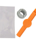 Shift Linkage Bushing Kit For Infiniti QX56 QX80, Nissan Armada Pathfinder Frontier Titan Xterra, Suzuki Equator, Transmission Shifter Cable Repair Tool Replaces 134193; orange plastic and gray bushing parts