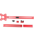 Heavy Duty Aluminum Alloy Router Circle Cutting Jig And Milling Groove Bracket Base Plate Fixture For Woodworking Cabinets Hardware, Quick Assembly And Disassembly With Stable, Easy Setup For Precise Cuts And Clean, Smooth Results., red aluminum router circle cutting jig parts for woodworking