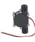 Black Micro Hydroelectric Water Generator 12V 10W Turbine with Vorticity Impeller Design and electrical wires