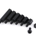 250 Piece Nylon Separation Spacer Set For PCBs, Acid Resistant Insulation, Hexagonal M3 Spacers, Male And Female Type A Columns, Durable PA66 Nylon Pro Grade For Reliable Electronics Assembly, black hex spacers with screws and nut
