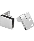 Rotating Concealed Hinges For Glass Cabinet Doors 4 Pack Easy Install Hidden Door Hardware with rectangular design visible