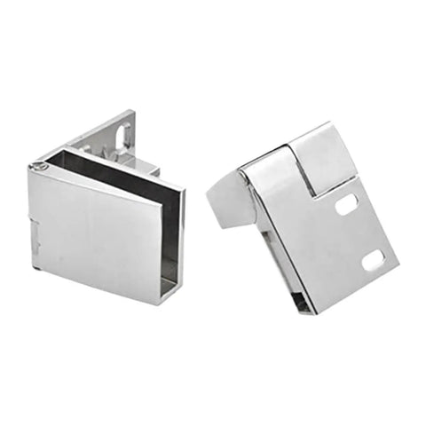Rotating Concealed Hinges For Glass Cabinet Doors 4 Pack Easy Install Hidden Door Hardware with rectangular design visible
