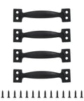 4 Pack Bow Shaped Gate Handles For Doors Cabinets Wardrobes Cupboards Fences And Garage Doors Metal Pull Knobs With Easy Install Hardware