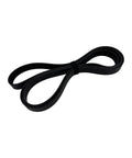 Premium 7PK2118 Serpentine Drive Belt For Toyota Tacoma And Tundra V6 Plus Audi A8 Quattro Range Rover 4Runner FJ Cruiser 4 0 Liter Engine Belt Smooth Ride shown coiled.