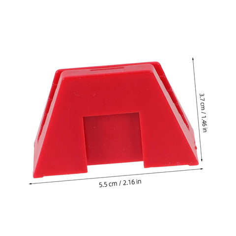 Red plastic piece of the 12 Piece Plastic Wrench Storage Organizer Tray for Garage and Workshop Modular Wrench Rack Holder.