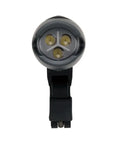 Front view of Beamer 3 Bike Headlight with Nichia LEDs Long Run Time Up To 100 Hours 220 Degree Visibility IPX6 Water Resistant