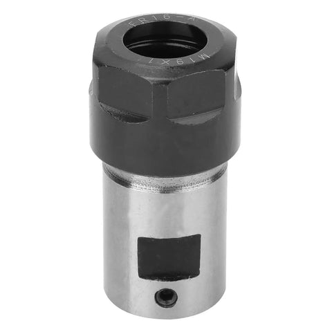 Precision ER16 Collet Chuck Extension Holder and Industrial Hardened Steel Shaft Extender Sleeve side view for CNC Milling.