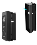 Adjustable 0 To 35 Degree Doorbell Angle Mount For Eufy Security Video Doorbell E340 Battery Powered Tilt Bracket Lets You Fine Tune Camera Angle For Clear Front Door View Black, showing the front and side view of the mount.
