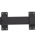 Badass Heavy Duty Carbon Steel Slide Gate Latch Lock With Reinforced Padlock Hole, flat view with mounting holes for security installation.