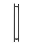 36 Inch Heavy Duty Push Pull Door Handle With Offset Design In Matte Black 304 Stainless Steel For Barn Glass Shower Interior And Exterior Doors Long Ladder Pull Rust Resistant Commercial Grade
