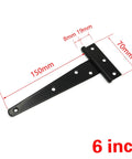 Soft Close Hydraulic T Shape Triangle Cabinet Hinges For Doors Gates And Sheds Black Painted Anti Slam Damping Hardware 6 Inch