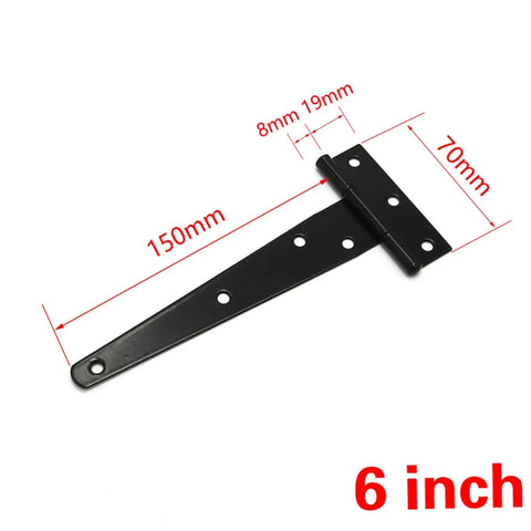 Soft Close Hydraulic T Shape Triangle Cabinet Hinges For Doors Gates And Sheds Black Painted Anti Slam Damping Hardware 6 Inch
