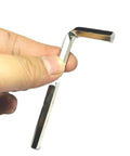 Four Piece One Quarter Inch Allen Wrench Set With Long Arm L Shaped Hex Keys, 3.54 Inch Long Arm And 1.38 Inch Short Arm held in hand