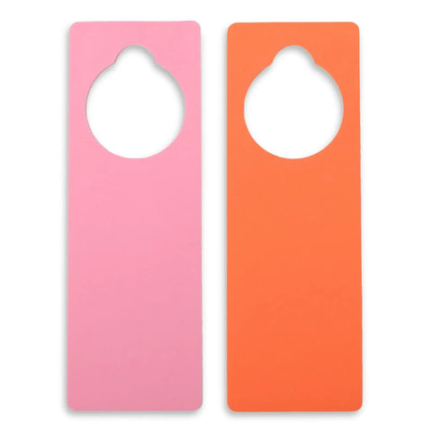 DIY Foam Door Hangers Kit Pack Of 24 EVA Foam Door Decor Hang Tags 3.25 By 9.5 Inches In 8 Colors For Kids Projects, pink and orange
