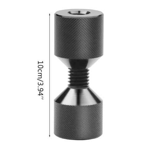 Heavy Duty Aluminum Flange Locating Pin Set Two Hole 1-18 Inch Precision Alignment Knurled Black Pins For Stable Mechanical Assembly Installation, black knurled pin, 10cm height.