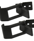 Heavy Duty Case Latch Replacement Set Black Two-Hole Mount Hardware, two black metal latches for toolbox repair