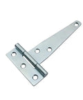 Heavy Duty Galvanized T Hinges Four Pack Dang Tough Outdoor Door Hardware For Barns Gates And Wooden Crates, steel hinge with six mounting holes.