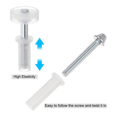 16 Piece Bi-Fold Door Hardware Kit With Top And Bottom Pivots, Steel Springs And Guide Wheels For Bi-Fold Closet Doors, Pocket Doors, Accordion Doors And Barn Doors Easy DIY Fix It Kit