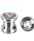 5 Inch Aluminum Wheel Hub For Go Karts And Drift Cars Front And Rear Fit 10x4.50-5 And 11x7.10-5, silver finish, side view