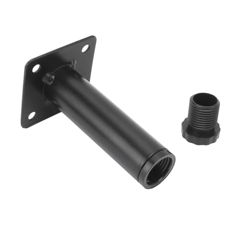 Close-up of single leg from Four Pack Adjustable Iron Furniture Legs In Black Lacquer Finish With Rust Proof Coating