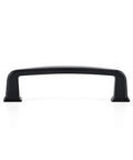 30 Pack Solid 3 Inch Cabinet Handles Matte Black Zinc Alloy Pulls for Kitchen Cupboards and Drawers, front view of a single handle
