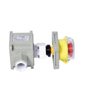 Side view of Industrial Explosion Proof Emergency Stop Button Switch With Protective Cover, rugged aluminum shell