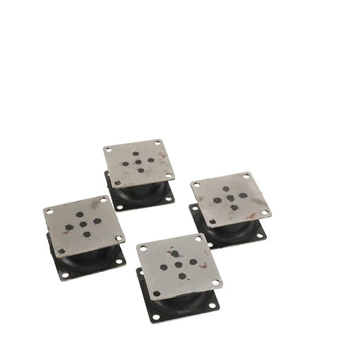 Heavy Duty Rubber Vibration Damping Mounts 180X100Mm Drop Right In Shock Isolators built tough, showing four steel and rubber mounts.