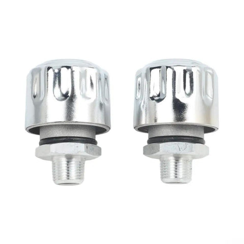 2 Pc Npt Threaded Breather Cap Reducer For Hydraulic Oil Tank With 40 Micron Filtration To Balance Pressure Reduce Overheating Risks Extend Lifespan Built From Rust Resistant Carbon Steel And Aviation Aluminum Alloy For Easy Installation In Harsh showing chrome and steel design.