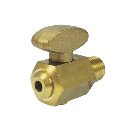 Air Brake Air Tank Drain Cock Ground Plug Shutoff Valve Quarter Inch NPT Male, brass fitting for pneumatic compressors.