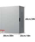 Heavy Duty EV Charger Outdoor Enclosure Wall Mount Lock Box For Level 2 Charging Station, steel cabinet, 20x10x24in size.