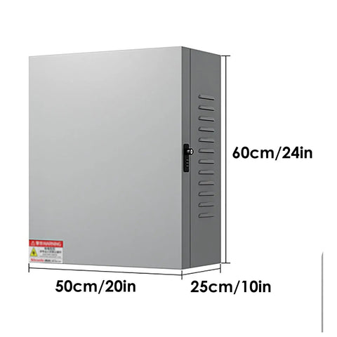 Heavy Duty EV Charger Outdoor Enclosure Wall Mount Lock Box For Level 2 Charging Station, steel cabinet, 20x10x24in size.