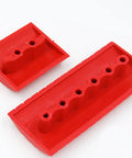 Two Piece Rock Solid Faux Wood Grain Roller Kit For Super Smooth Wall And Furniture Texture Painting With Durable Rubber Design Stamping Tools That Guarantee A Knockout Finish Every Single Time. Red rubber stamps laid side by side.