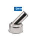 13mm 45-degree bent nozzle for Pro Grade Stainless Steel Hot Air Gun Nozzle Set for Soldering Stations, durable welding accessory.