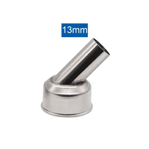 13mm 45-degree bent nozzle for Pro Grade Stainless Steel Hot Air Gun Nozzle Set for Soldering Stations, durable welding accessory.