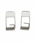Downlight Spring Clip, Silver PP Plastic Retention Clip for Recessed Lighting Ceiling Fixtures (1 PC) set of two clips on white background.