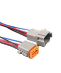 Pro Grade Hella Weatherproof Auto Connectors With 18 AWG 15Cm Wires For Rock Solid Wiring Harness Repairs 12 Pin Male Female Spade Terminals Smooth Seal 100 Set Bulk Pack with gray and orange connectors.