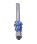 Solid Wood Router Bit 1/4 Inch Shank With Double Bearing For Trimming MDF Plywood And Particle Board Panels, close-up view.